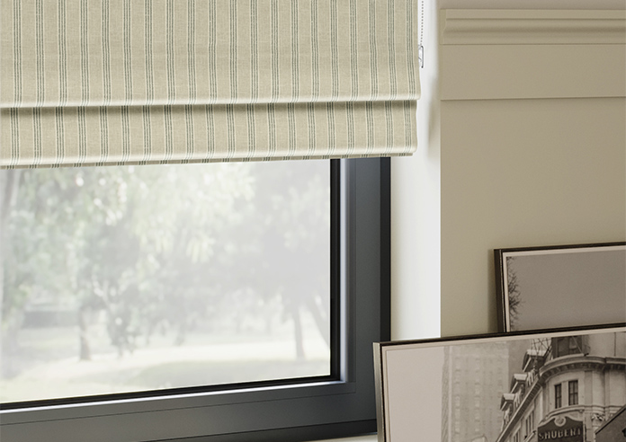 Emily Bond George Stripe, Sage - Twist&Fit Roman Blind - Image 5